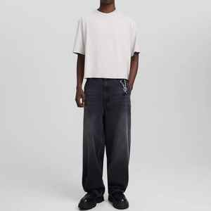 เสื้อยืดคุณภาพสูง 220gsm ทรงครอป ความยาวปกติ ทรงหลวม สตรีทแวร์ ผ้าฝ้าย 100% โอเวอร์ไซส์ ลำลอง แห้งเร็ว ระบายอากาศดี สำหรับผู้ชาย - Product Image 5