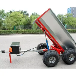 Remolque agrícola volquete hidráulico ATV resistente de buena calidad de fábrica a la venta remolque de tractor agrícola pequeño