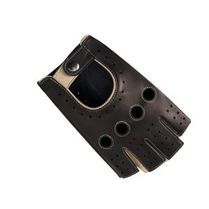 High-Protection Half-Finger Leather Fitness <b>Gloves</b> for Gym Cycling Weightlifting <b>Fingerless</b> Design Racing <b>Gloves</b> - Product Image 5