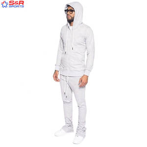 Logo privé personnalisé survêtements pour hommes empilés ensemble 2 pièces hommes manches longues respirant très résistant survêtements empilés pour hommes - Product Image 6