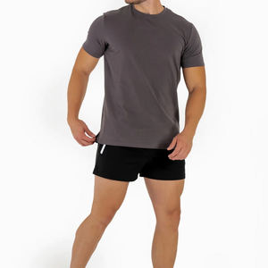 Camiseta de gimnasio para hombre de Venta caliente ajustada e informal hecha a medida con patrón sólido nueva llegada ropa de Fitness - Product Image 6