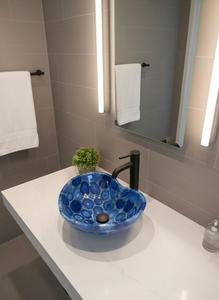 Lavabo rond en agate de luxe moderne fait à la main, écologique, couleur personnalisée, décoration de salle de bain à domicile, cadeau de retraite - Product Image 5