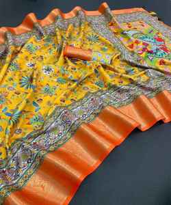 Dentelle et Séquence Organza Saree pour les Mariages - Product Image 2