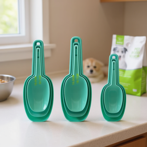 Juego de 3 piezas de cucharas medidoras para alimentos de mascotas al por mayor, pala para perros y gatos, cuchara medidora, fabricado por una empresa de comederos y tazones premium para mascotas - Product Image 3