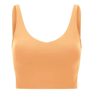 Top corto de punto de poliéster y algodón de nuevo estilo para mujer de alta calidad ajustado personalizado para verano Sujetador deportivo de diseño cómodo - Product Image 1