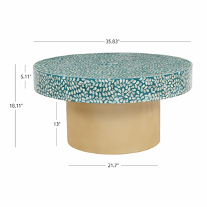 Mesa de centro con Incrustaciones de nácar hechas a mano para apartamentos modernos Mesa de centro decorativa tradicional con incrustaciones de perlas para sala de estar - Product Image 5