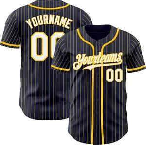Camiseta de béisbol estampada bordada personalizada, camisetas de béisbol con botones de sarga sublimados de poliéster 100% - Product Image 2