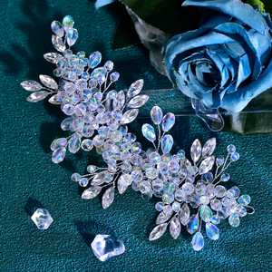 Bridella BHP882-S Silver <b>Pearl</b> <b>Headband</b> with Rhinestone & Crystal Comfortable Fit for Weddings Proms Formal Events - Product Image 3