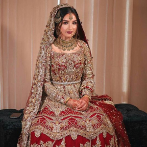 Vestido de novia de LATEST---INDIAN/paquistaní, para WALIMA embellecedora DABKA, cuentas de cristal de piedra, trabajo para boda @ 2022 - Product Image 1
