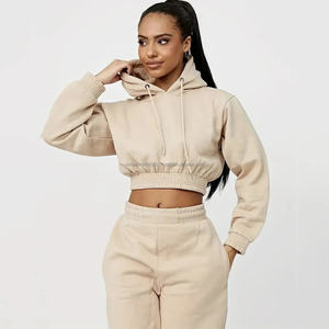 Femmes de haute qualité automne hiver chaud vêtements de sport décontracté Fitness Jogging vêtements de sport fermeture éclair à capuche imprimé Logo grande taille pour - Product Image 1