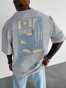 เสื้อยืดผ้าฝ้ายเนื้อนุ่ม100% ลายกรดสไตล์วินเทจสำหรับผู้ชายพิมพ์ลายดิจิตอลมาแรงในปากีสถาน - Product Image 5