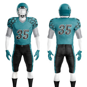 Vente en gros de maillots de football américain personnalisés col en V courts respirants imprimés par sublimation en polyester pas cher football américain personnalisé - Product Image 1