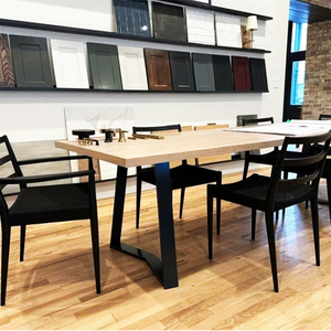 28 Inch Dining <b>Table</b> <b>Legs</b>, Heavy Duty 25.8 W Modern Metal Desk <b>Legs</b>, 3.2 Thickened Design with Adjustable Floor <b>Protectors</b> - Product Image 3