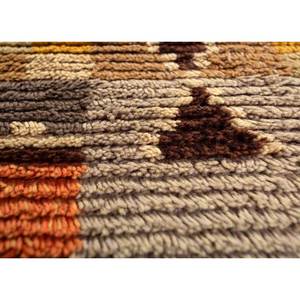 Zuri Beige <b>Brown</b> Hand Knotted <b>Wool</b> Rug Paem-707 Geometric for Home Living Hallway Entryway-Tabriz Rectangle Puzzle Design - Product Image 3