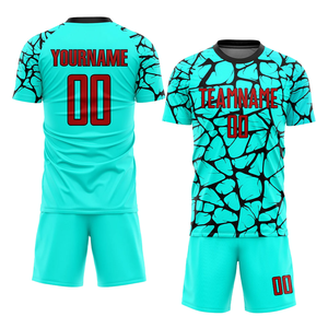 Custom Youth Soccer Jersey Uniform Team Kit <b>Heat</b>-Transfer Printing 100% Polyester Quick Dry Breathable OEM ODM Factory - Product Image 1