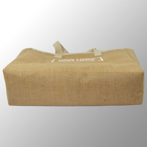 Sac à provisions en jute imprimé personnalisé poche suspendue à l'intérieur des poignées en toile de coton sac de plage en jute promotion sac de transport sacs en lin réutilisables - Product Image 4