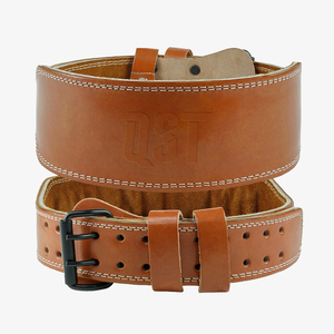 Leather Weightlifting <b>Belt</b> Adjustable Buckle Waist Support for Strength Training Gym <b>Exercise</b> custom logo design Unisex Cowhide - Product Image 4