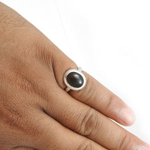 Stylish Bohemian <b>Rings</b> 925 Sterling Silver Birthstone <b>Rings</b> Original Black Opal Gemstone Hand <b>Crafted</b> Bezel Set Fine <b>Rings</b> OEM - Product Image 3