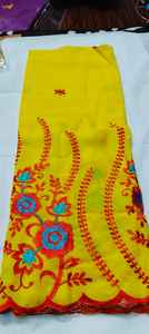 Vestido bordado de gasa de algodón elegante personalizable Diseños tejidos multicolores con Thoub sudanés Voile Mutaras - Product Image 4