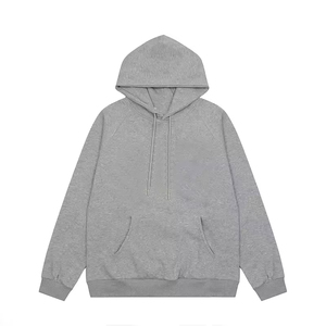 Manufacturer Premium Quality Customizable Blank Hoodies For Men <b>Black</b> & Heather Grey Pullover Style Thick <b>Fleece</b> Fabric - Product Image 3