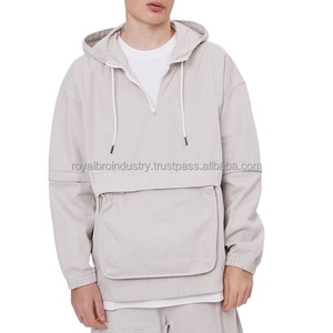 Conjunto de 2 piezas de algodón 100% personalizado unisex, chándal de gran tamaño elegante para hombre, detalles desmontables para ropa de calle o trabajo - Product Image 2