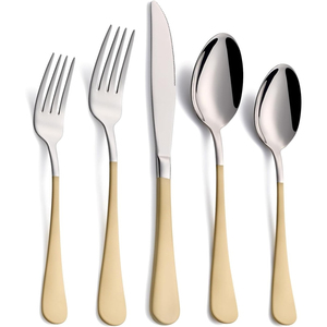 Suministro directo de fábrica Vajilla Juego de cubiertos de acero inoxidable plateado de calidad inmejorable a buen precio para restaurantes - Product Image 6