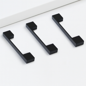 Tirador de barra de armario de aleación de Zinc cuadrado negro minimalista moderno tiradores de cajón ecológicos duraderos para armario sala de estar/comedor - Product Image 2
