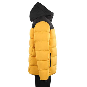 Blouson d'aviateur matelassé d'hiver pour hommes Manteau chaud en peluche avec fermeture éclair complète coupe-vent isolé Vêtements d'extérieur décontractés en tissu - Product Image 2