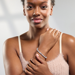 Haute Joaillerie À La Mode 14K Or Massif Et Diamants De Laboratoire Cloutés Tennis Bracelets Personnalisé Luxueux Haute Joaillerie Pour Elle OEM - Product Image 2