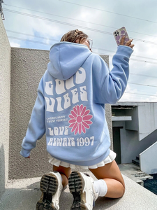 Sudadera con capucha estampada personalizada para mujer, venta al por mayor, conjuntos de suéter informal atlético para mujer, sudaderas y sudaderas con capucha de dos piezas para mujer - Product Image 3
