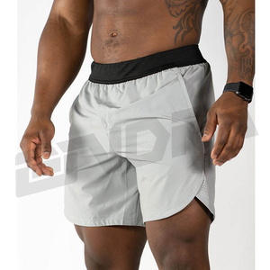 Nuevo 2025 OEM personalizado hombres verano Fitness gimnasio pantalones cortos 5in Entrepierna francés Terry Jogger patrón sólido Casual algodón pantalones cortos de sudor - Product Image 5