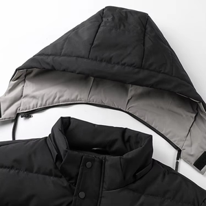 แจ็กเก็ตขนเป็ดยาวแบบลำลองสำหรับผู้ชายแจ็คเก็ตผ้าโพลีเอสเตอร์100% ขนาดใหญ่พิเศษระบายอากาศได้ดีมีฐานวางบนถนนที่อบอุ่นสำหรับฤดูหนาว - Product Image 3