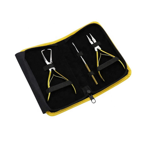 Kit d'outils professionnel pour extensions de cheveux en matériau composite de haute qualité, nouées à la main, avec aiguille pour perlage – Vente en gros OEM - Product Image 1