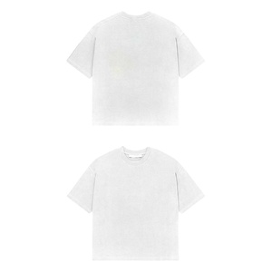 100% Cotton Men's T-Shirt Loose Fit Printed Mens Oversized T Shirt 240 GSM Cotton <b>White</b> <b>Plain</b> Custom Print Embroidery <b>Tee</b> - Product Image 1