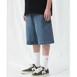 Fabricante personalizado hombres Y2k Streetwear Rhinestone Baggy Long Jorts de gran tamaño lavado ácido ropa de moda - Product Image 5