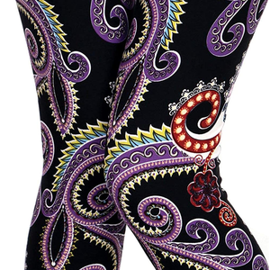 Pantalones de Yoga de cintura alta con estampado personalizado, mallas para mujer con bolsillos, mallas de control de barriga que absorben la humedad de longitud completa - Product Image 5