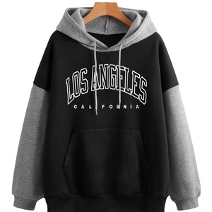 เสื้อมีฮู้ดแบบสวมหัวสำหรับผู้หญิงเสื้อมีฮู้ดลายบล็อกสีปรับแต่งได้ทุกรูปแบบ - Product Image 1