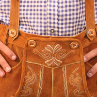 Pantalon de costume pour hommes bavarois Lederhosen OEM personnalisé Oktoberfest German Beer Festival Cosplay