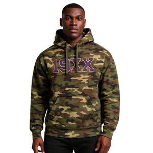 Premium Camo Omega ciniglia felpa in cotone misto greco confraternita abbigliamento divino nove College anno 19XX - Product Image 1