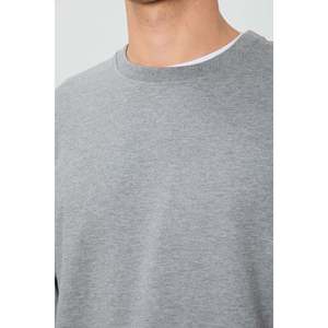 Sudadera Básica para Hombre de Algodón Gris Melange con Textura Suave y Corte Estándar - 88363 - Gb melange - Product Image 2