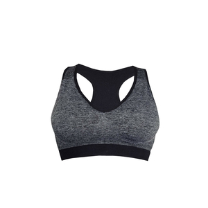 Custom sports <b>bra</b> cross back design for women with logo printing high support seamless workout wear for gym and yoga - Product Image 2