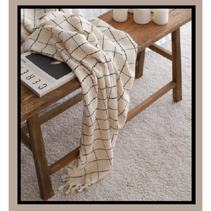 Cubrecama a Cuadros 100% Algodón Natural, Manta Ligera Tejida, 130x180cm, Mantas para Cama Pike - Product Image 4