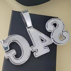 Joyería Hip Hop Personalizada, Cadena con Colgante de Plata 925 con Incrustaciones de Diamantes, Colgante con Nombre, Pasa el Test de Diamantes - Product Image 2