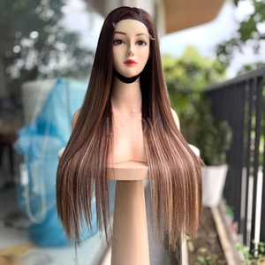 Pelucas Hermosas de la Más Alta Calidad, Cabello Humano Real 100% Vietnamita, Liso Natural, Color Personalizable, Peluca con Cierre - Product Image 1