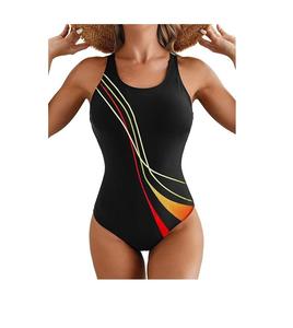 Modest Tankini Trajes de baño Mujeres Trajes de baño de dos piezas Estampado floral Camiseta sin mangas Control de barriga Trajes de baño Cubrir - Product Image 4