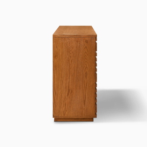 Aparador de Madera Maciza con Puertas de Persiana para Sala de Estar, Comedor, Mueble de Almacenamiento - Product Image 3