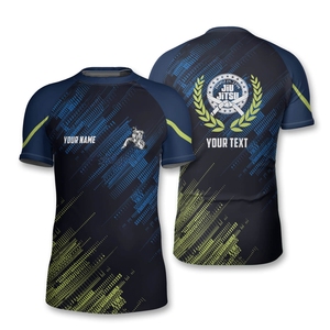 Impresión de logotipo Rashguard de manga corta personalizable disponible Material elástico de primera calidad para entusiastas del fitness y amantes del agua - Product Image 4