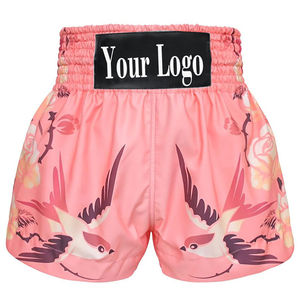 Pantalones cortos personalizados para hombre más nuevos y elegantes 100% poliéster Muay Thai Short Training Colorful Muay Thai Shorts OEM Service Shorts para hombres - Product Image 6