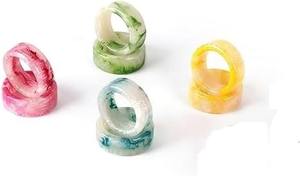 Anillos de Servilleta de Resina de Primera Calidad, Diseño de Proveedor Indio, Servilleta de Resina al por Mayor para Decoración de Mesa de Boda, Flor, Romántico - Product Image 2