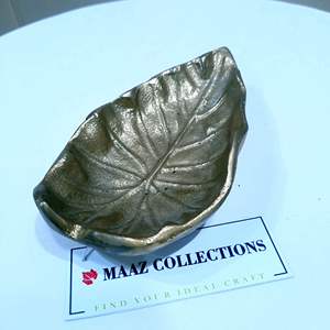 Eco-Friendly Bio-Degradable Leaf Design Snack Serving Platter Aluminum Table Decor for Home Hotel Restaurant Dishes Plates - Product Image 5